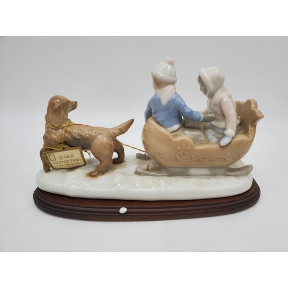 Sleigh Ride  Porcelain Figurine - Paul Sebastian Collection - Picture 7 of 7